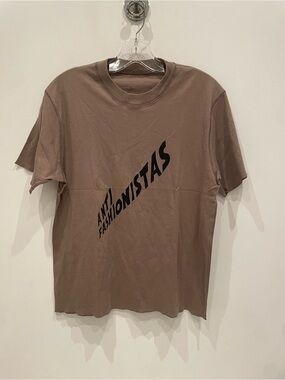 Lucien Pellat Anti Fashionistas Brown Graphic Tee - Women's Short Sleeve